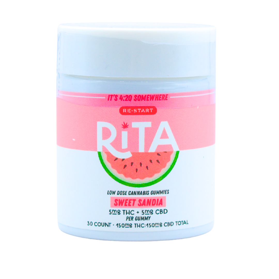 RESTART Rita Delta 9 THC CBD 10MG Gummies Sweet Sandia “ENERGY" / 30-count (Reg. Price $40)